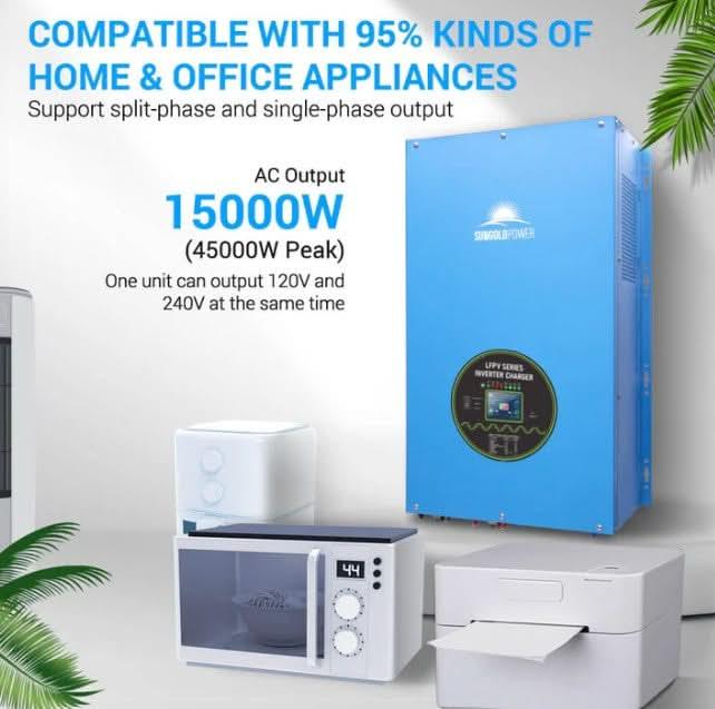 15000W 48V Split Phase Pure Sine Wave Inverter Charger