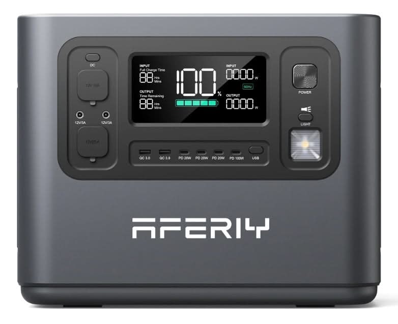 Aferiy P110‑D 1200W Solar Generator Kit | 960 Wh LiFePO₄ | Fast 1.5 Hr Recharge