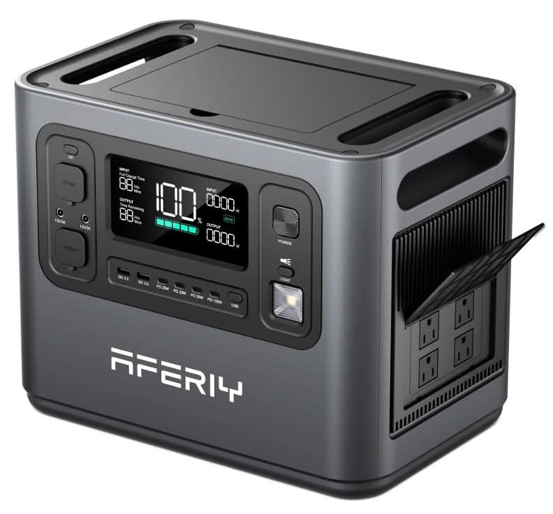 Aferiy P110‑D 1200W Solar Generator Kit | 960 Wh LiFePO₄ | Fast 1.5 Hr Recharge
