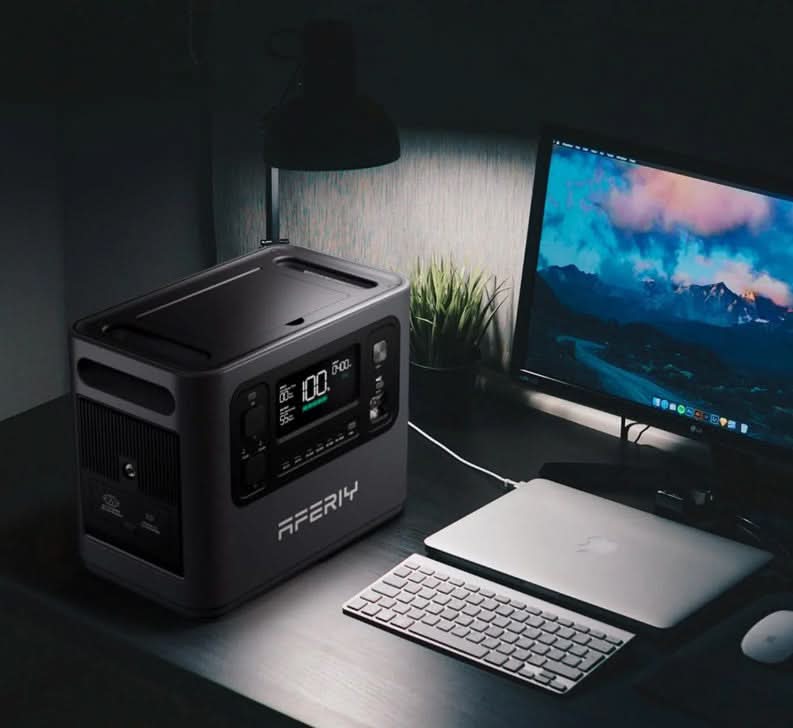 Aferiy P210 2400W Solar Generator Kit – 2048Wh LiFePO₄ Battery, 1100W Fast Charging, 7‑Year Warranty