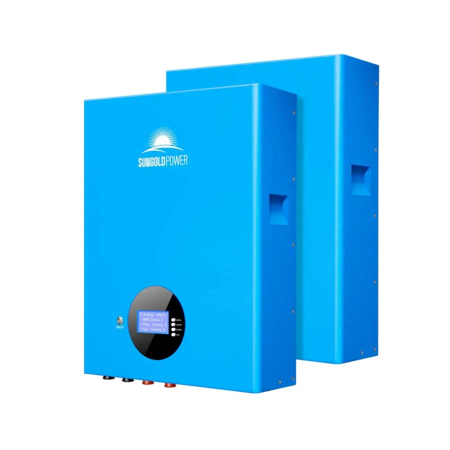 SunGold Power 2 × 5.12 kWh Powerwall LiFePO₄ Lithium Battery – SG48100M UL1973 (10.24 kWh Total)