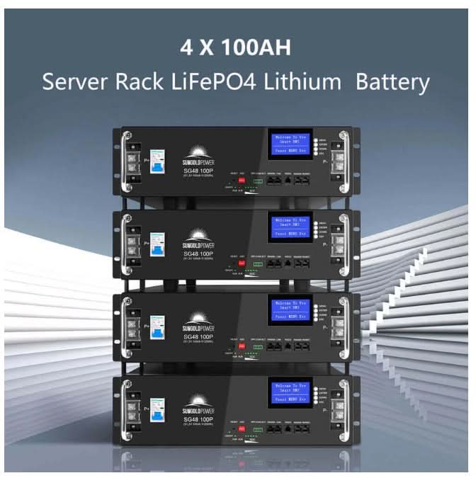 Off Grid Solar Kit 10000W 48VDC 120V/240V LifePO4 20.48KWH Lithium Battery 12 X 450 Watts Solar Panels SGR-10K2M