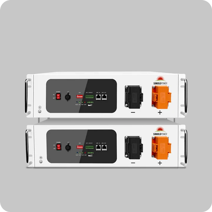 SunGold Power 2× SGH48100T 48V 100Ah LiFePO₄ Server Rack Battery | Self‑Heating | 10.24 kWh