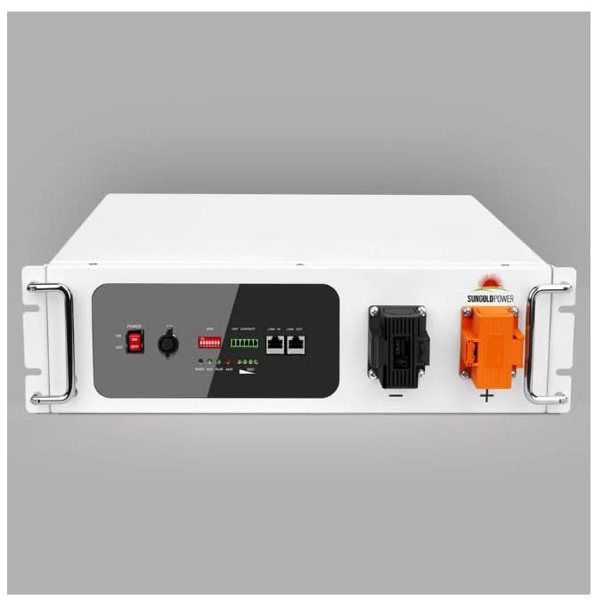 SunGold Power 2× SGH48100T 48V 100Ah LiFePO₄ Server Rack Battery | Self‑Heating | 10.24 kWh